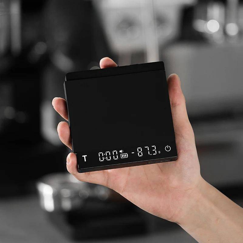 MHW-3BOMBER Digital Kaffevåg Med Timer LED-skärm Espresso USB Max. 2 kg Vägning 0,1 g Hög Precision Mäter Köksvåg