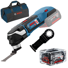 BOSCH GOP 18V-28 (SOLO) Multicutter Li-Ion, brushless (uden oplader) +1x batteri Li-Ion, 18V, 5Ah + værktøjstaske