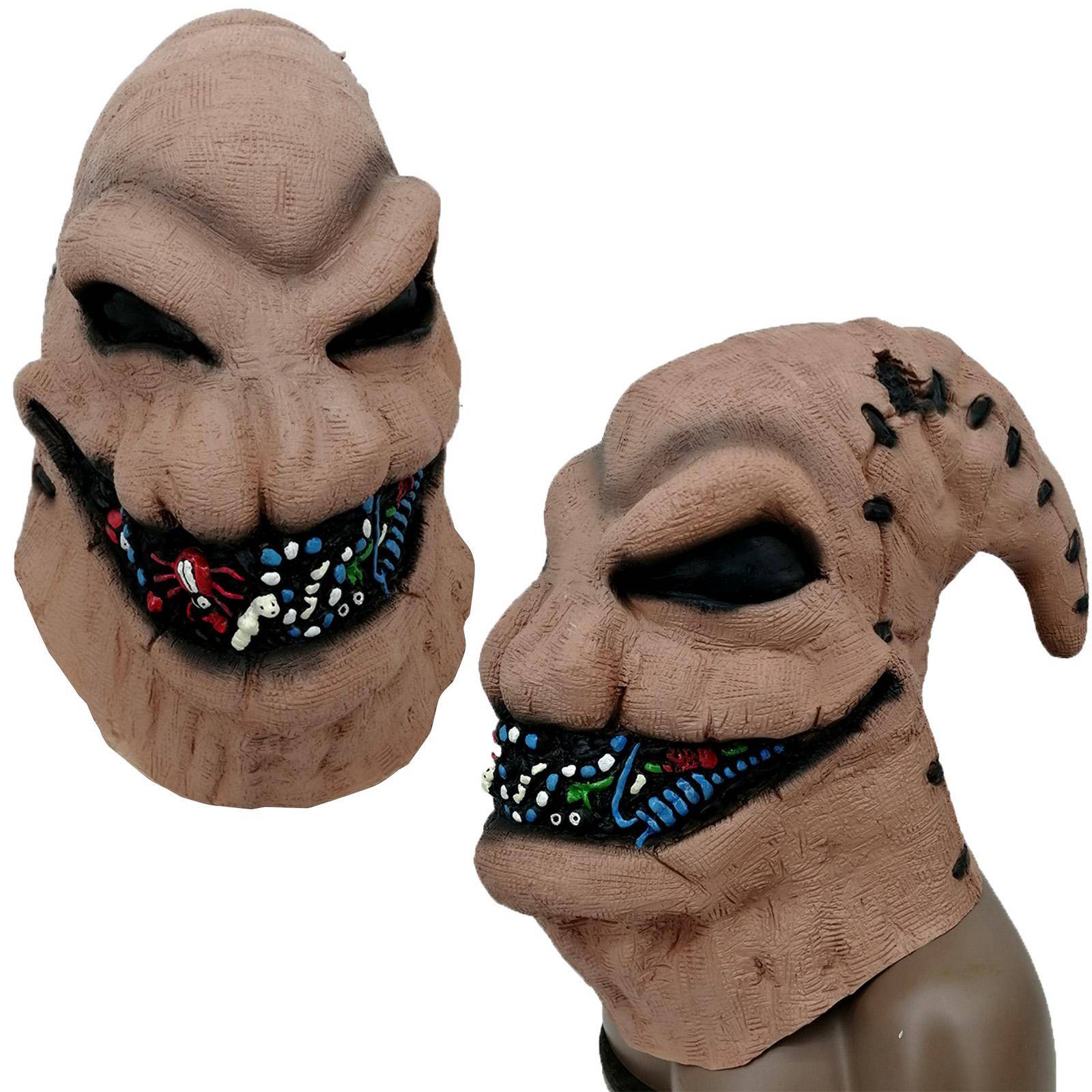 Halloween Latexmask Skräck Läskig Mask Fest Rollspelsmask cm brun