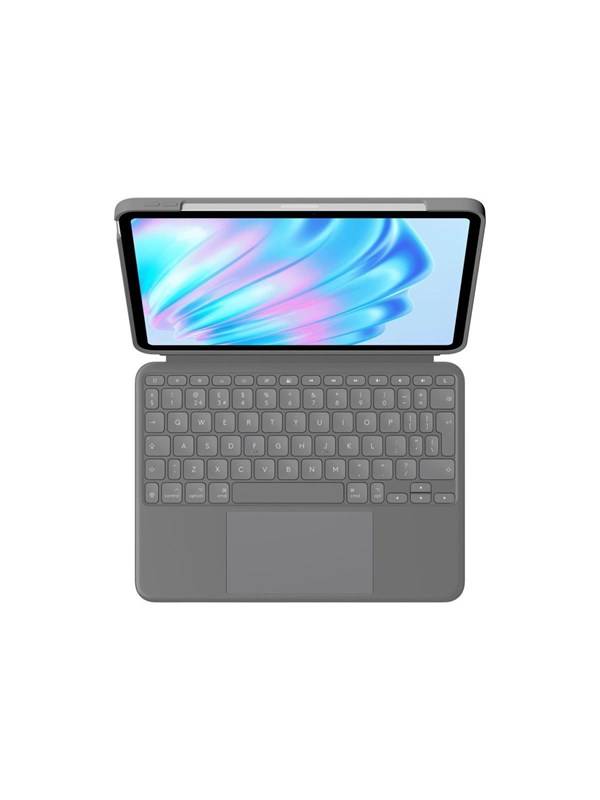 Logitech Combo Touch for iPad Air 11" (M2) & iPad Air (5th gen) - Oxford Grey - Tastatur & Folio sæt - Engelsk - UK - Grå