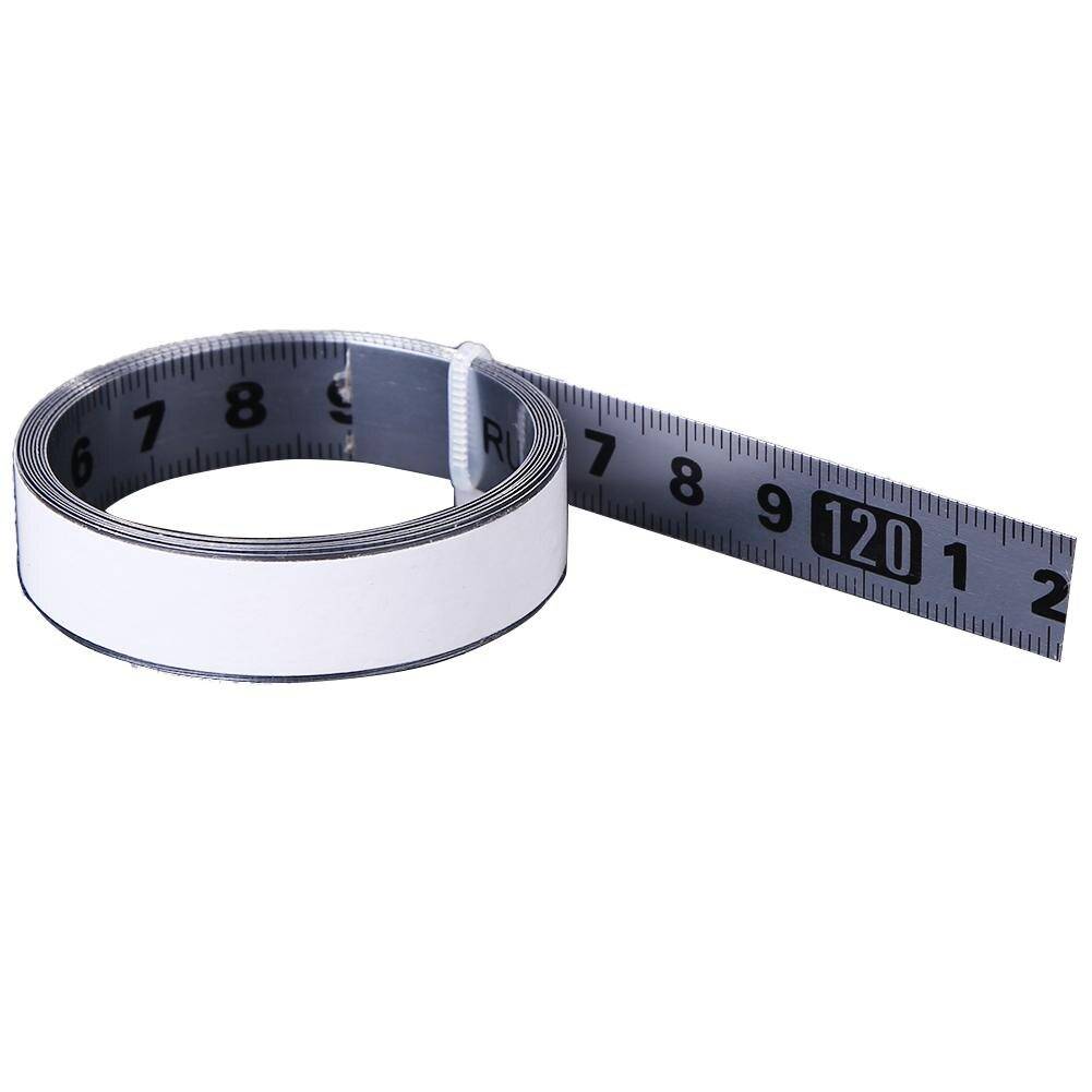 Självhäftande Måttband i Rostfritt Stål 1M - L2r silver-