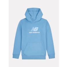 New Balance New Balance Blue Kids French Terry Stacked Logo 100% Cotton Hoodie