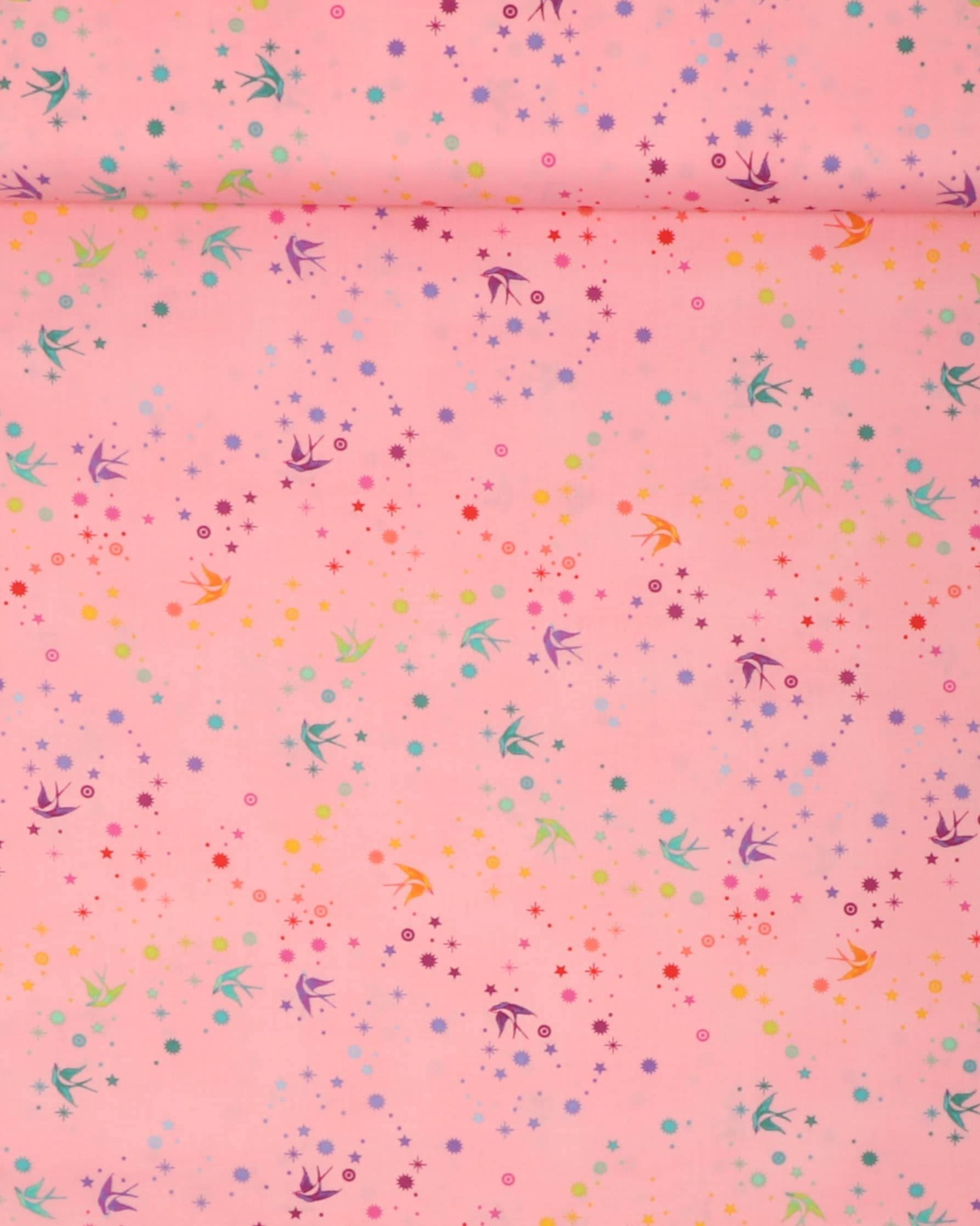 Fairy Dust, lyserød - Tula Pink - 100% Bomuld