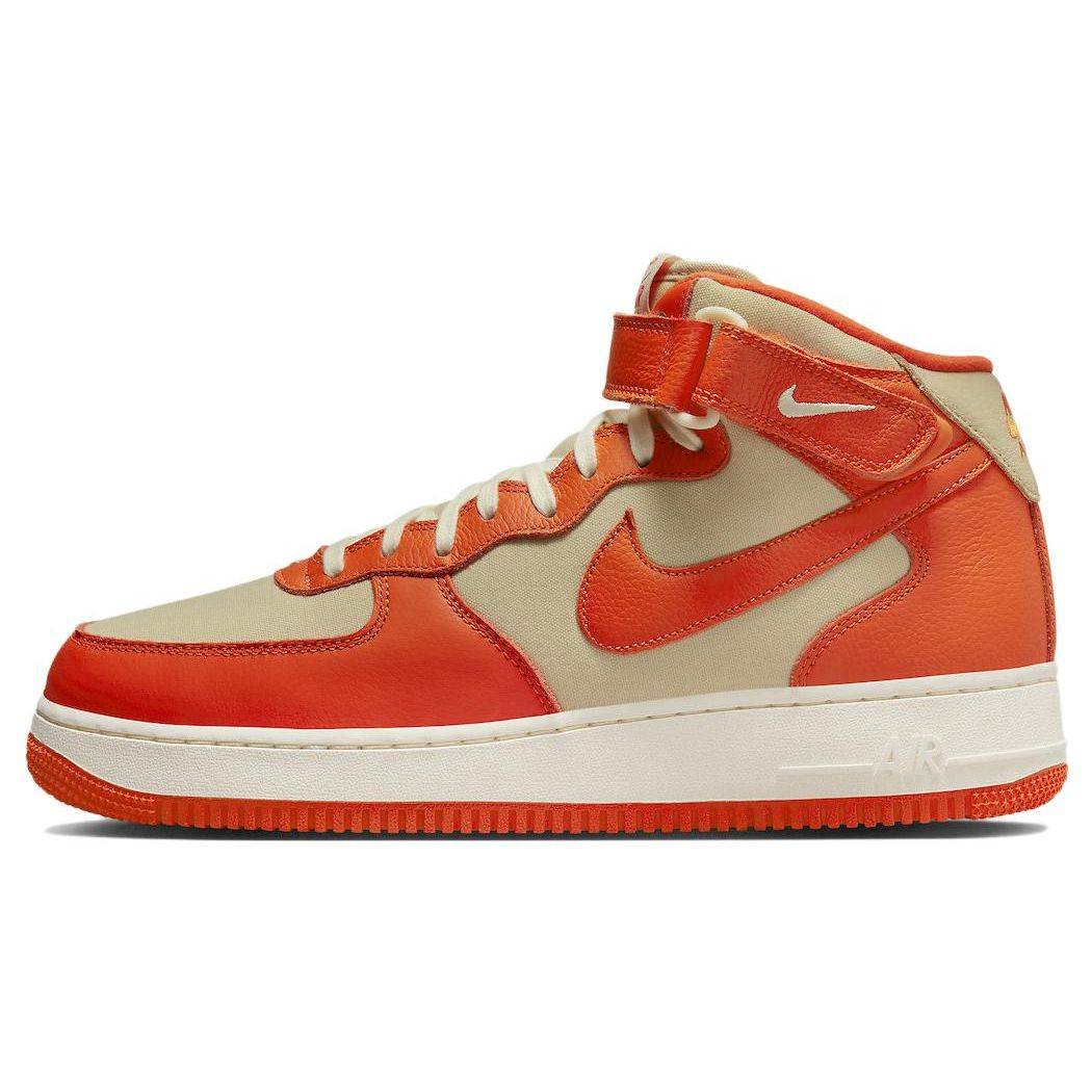 Nike Air Force 1 Mid 07 LX Safety Orange Herr Sneakers Team-Guld Kokosmjölk FB2036-700 42.5