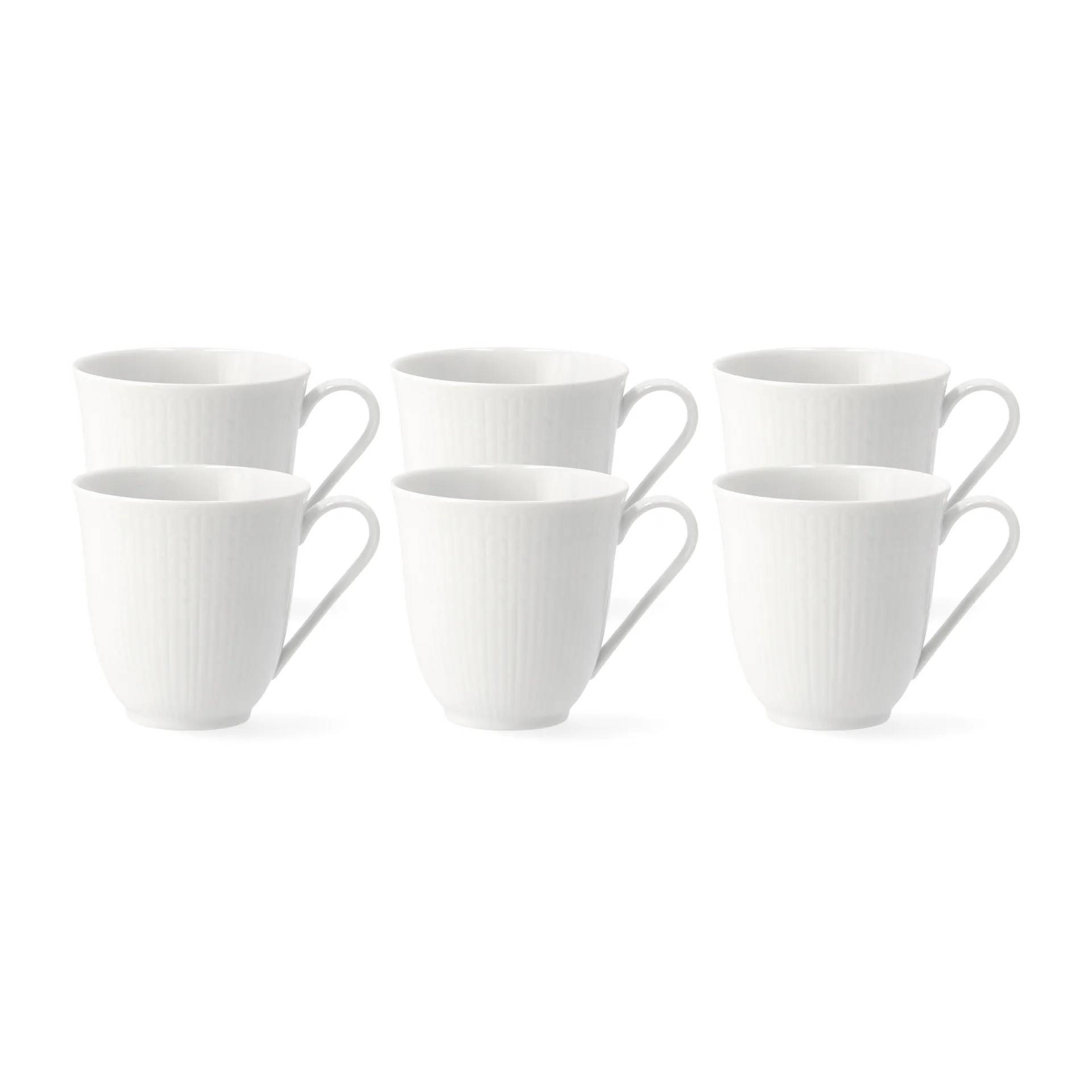 Rörstrand Swedish Grace mugg 30 cl, 6-pack snö (vit) - Vit