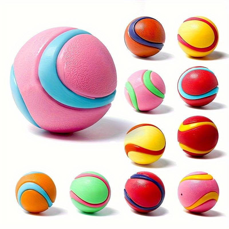 4pcs Durable Sounding For Dogs, Random Colors No Battery Required, Pet Teething Bite-resistant Sounding Balls, Suitable For Dog Interaction Training Supplies Pet Supplies