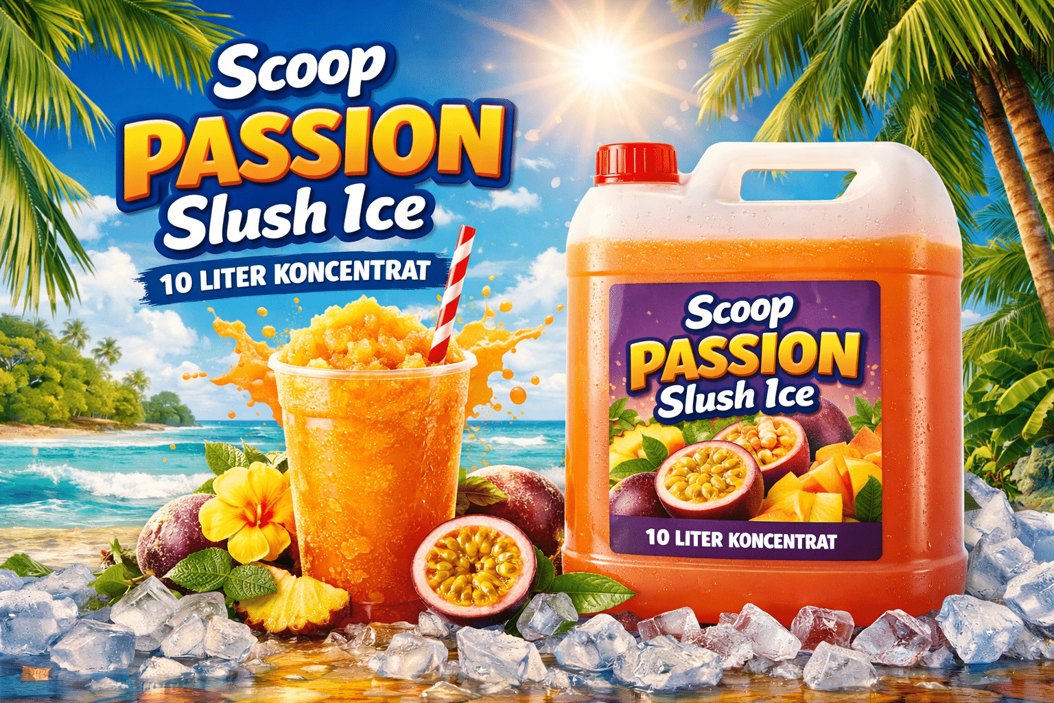 Scoop Passion Slush Ice 10 Liter