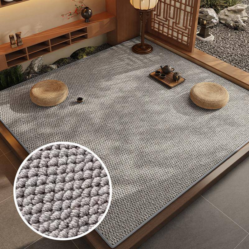 Bambu Enkel Tatami Matta, Slitstarka Fyrkantiga Kuddar, Smutsavvisande Soffmatta i Vardagsrummet, Golvmatta för Sovrummet beige