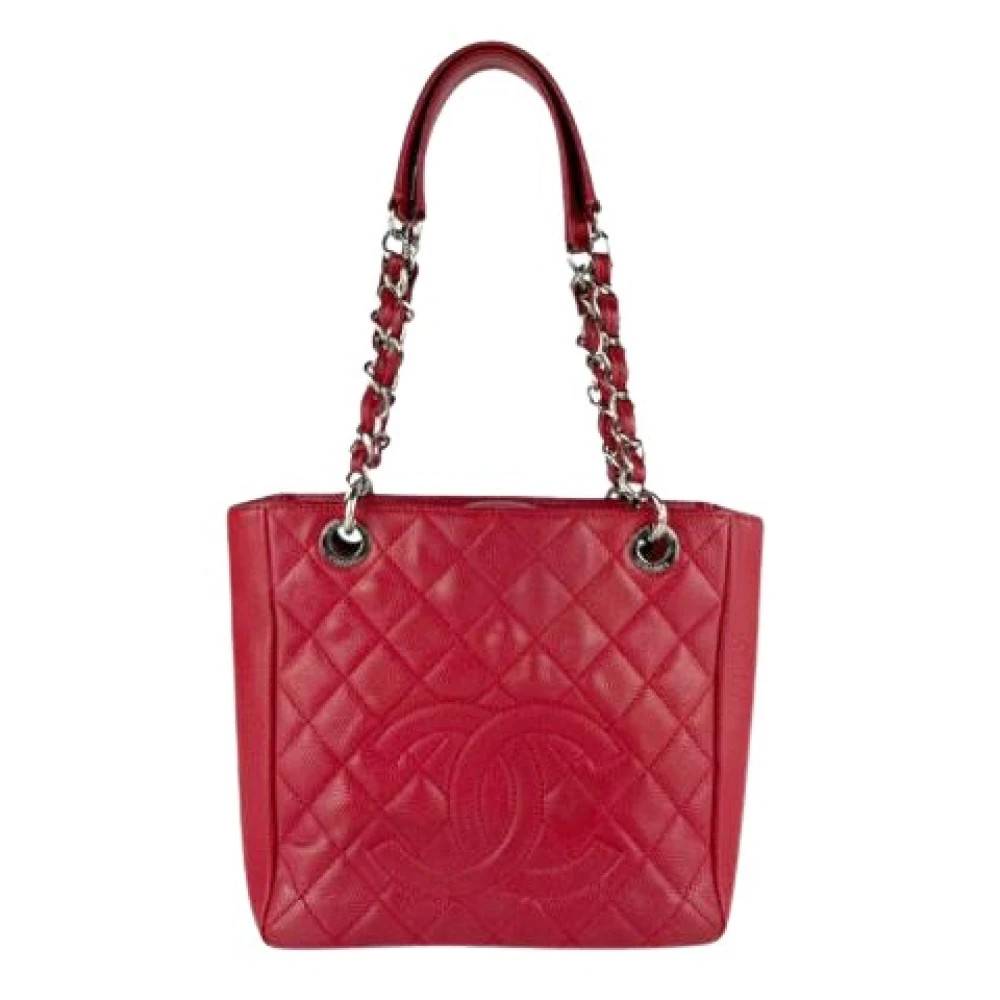Chanel Vintage Pre-owned Vintage Tote Bag - Vintage - Dame - Rød - ONE SIZE - Læder