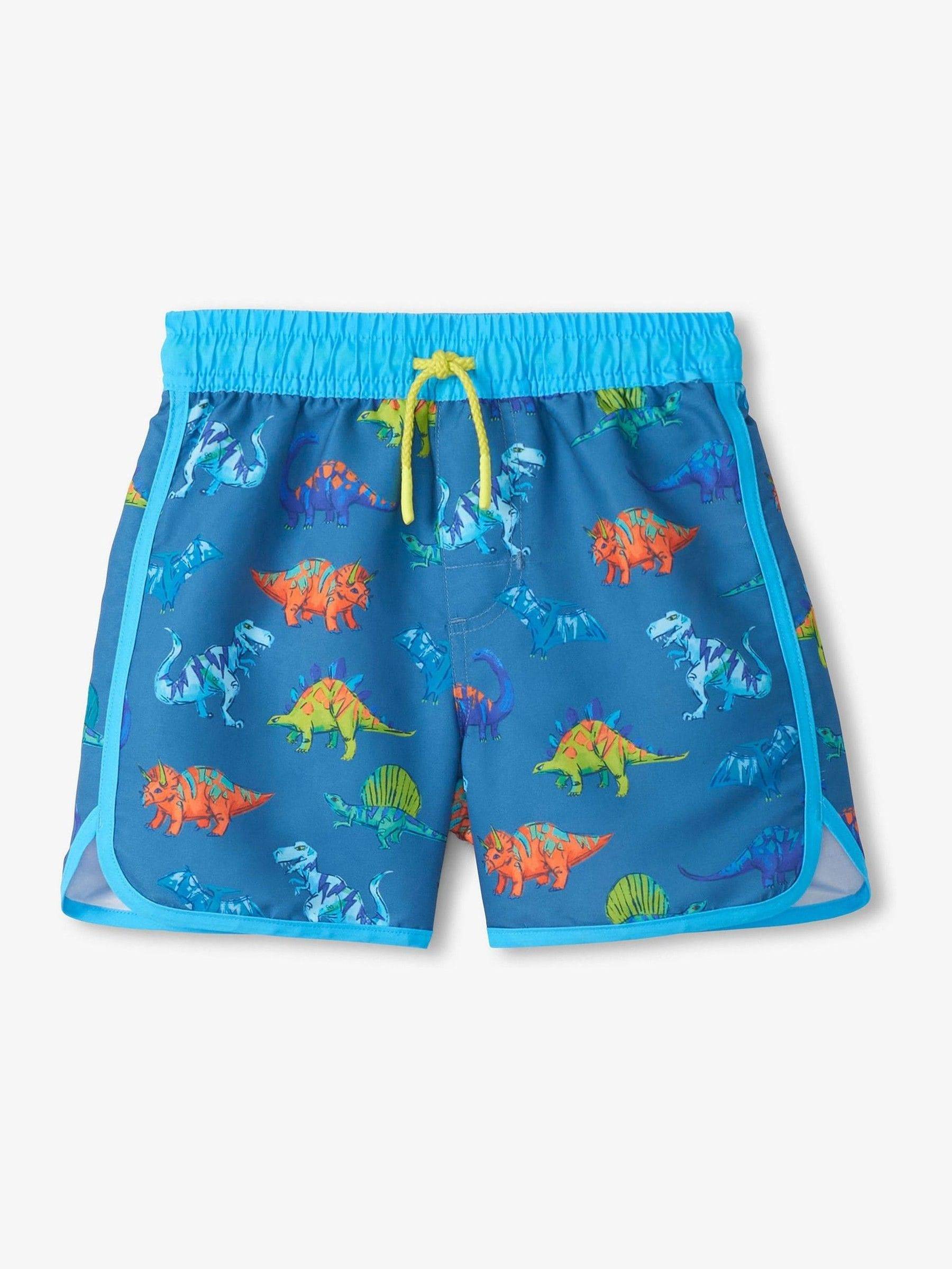Hatley Hatley Blue Dino party Swim Shorts - 152cm (12 Years)