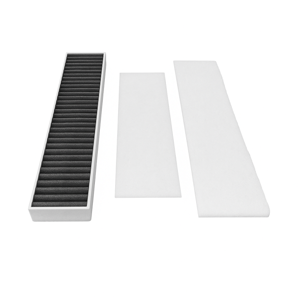 Vallox TSK Multi MC 80 / ValloMulti 300 SB/SC/MV F7/AC + 2×G4 aktivt kolfilterset (Nr. 26) 500×97×48 mm