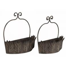 XXXXX Blomkruka Väggampel Blad Metall 42x21x42cm 2-pack
