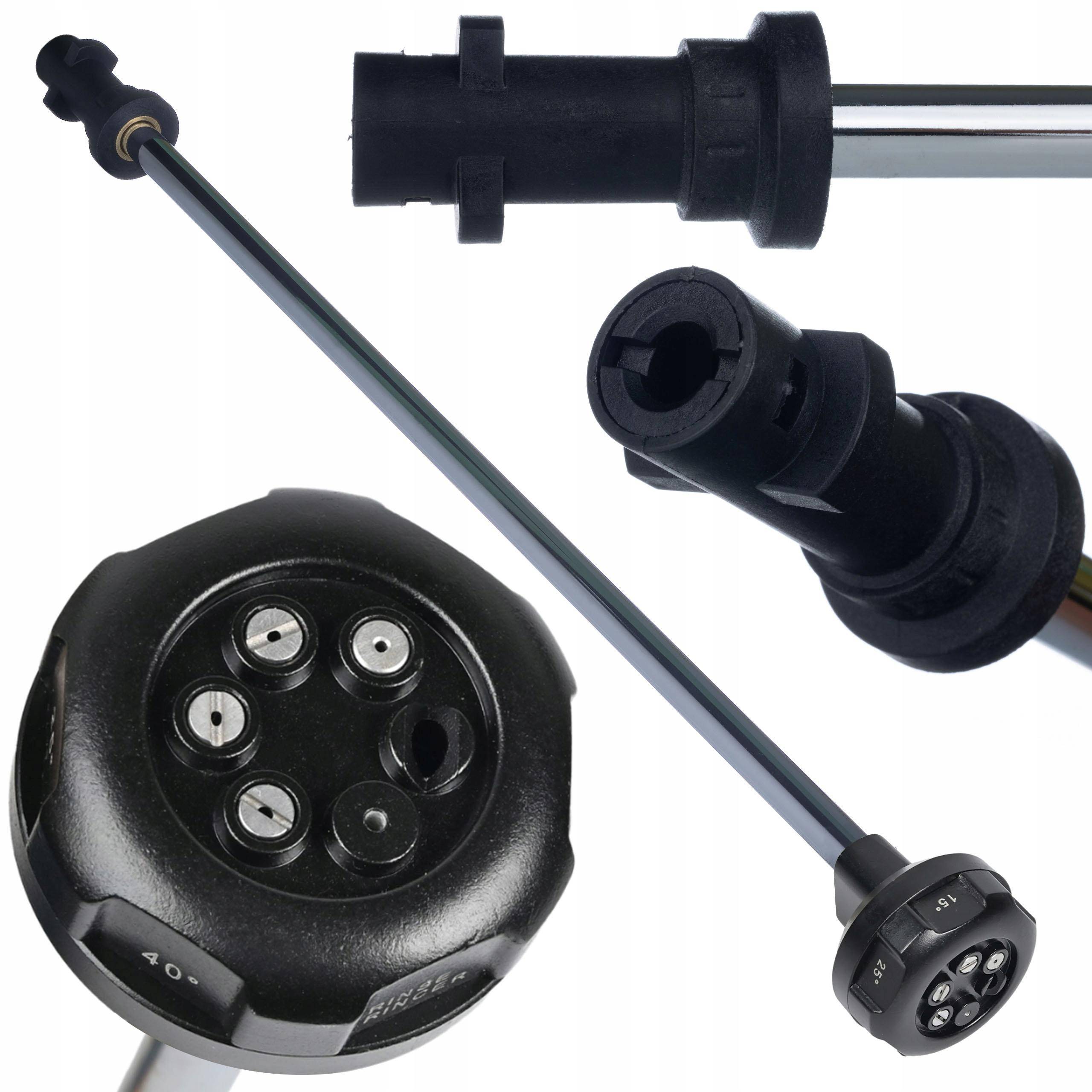 Rosfix Lanca 6-Stopniowa 45cm – Dysza do Myjek Karcher K2–K7 | Regulacja Kąta Strumienia | Szybki Montaż Bagnetowy