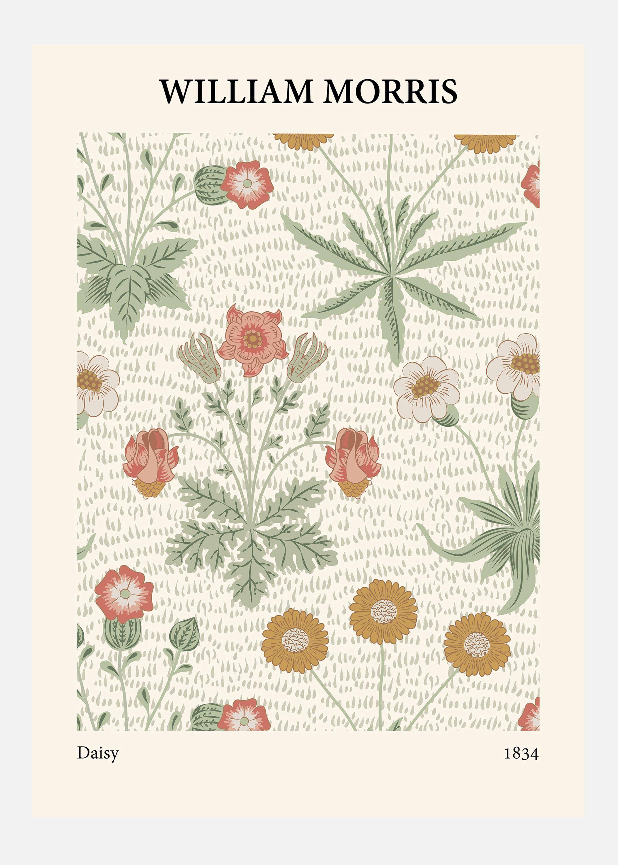 William Morris - Daisy 4 Canvastavla (30x40 cm)