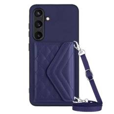 WOWUDI Fodral för Wallet Case OnePlus 13 5G,upphängning mobiltelefonfodral med RFID-blockering korthållare handrem stativ magnet metallknapp läderfodral – Blå