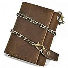 1st Retro Herren Geldbörse Tri-Fold Casual Wallet Anti-Diebstahl Short Wallet Compact Bag (A, 11 * 8 * 1,5 cm)