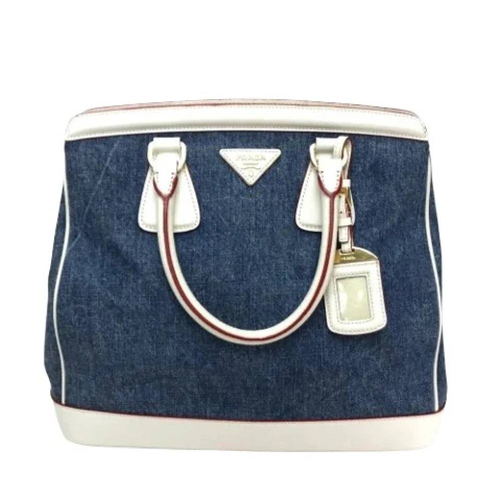 Prada Vintage Pre-owned Bn2441 Håndtaske - Vintage - Dame - Blå - ONE SIZE - Læder