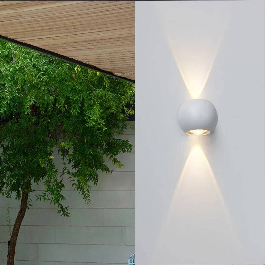 SolarGlow - 6W Vägglampa för Utomhusbruk - Vit / Varm Vit / 6 W