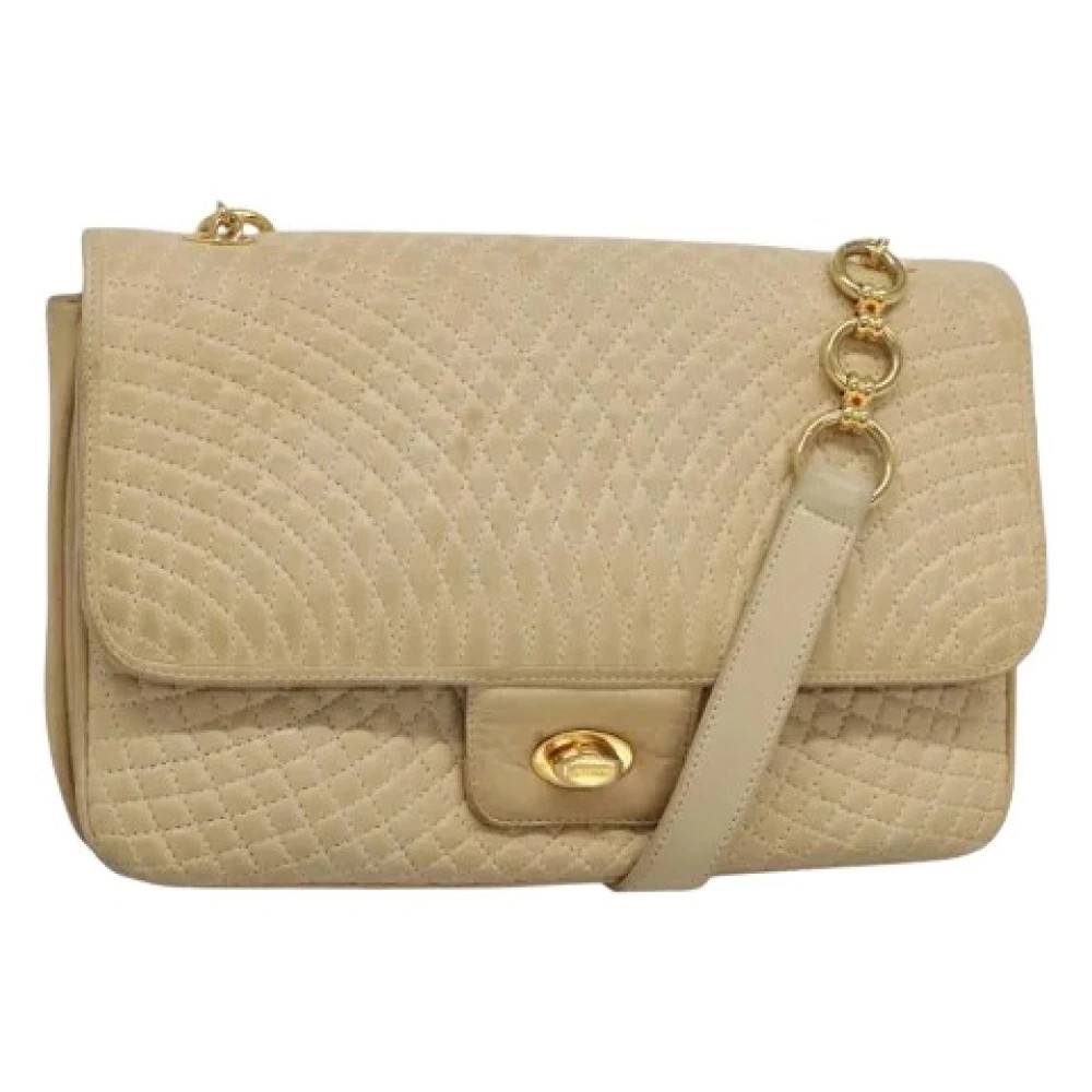 Bally Pre-owned Pre-owned Skuldertaske - Vintage - Dame - Beige - ONE SIZE - Uld