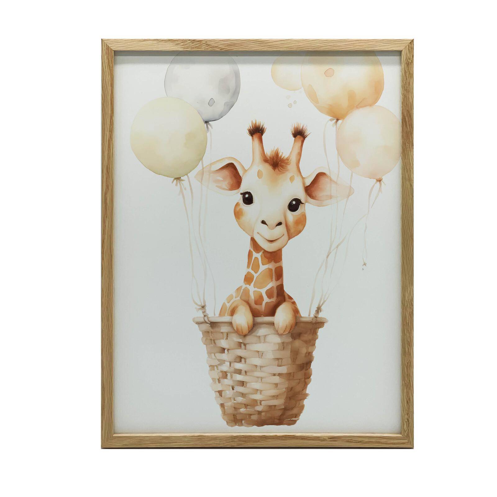 Glad Giraffvandring Glad Giraffvandring, 50X70 Cm, Utan Ram, Premium Canvas På Kilram 54