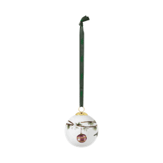 Kähler Hammershøi Christmas Kugle 2019 Ø6 cm hvid m. deko