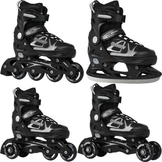 Raven 4in1 Spirit Hockey Inlines Svart - 40-43
