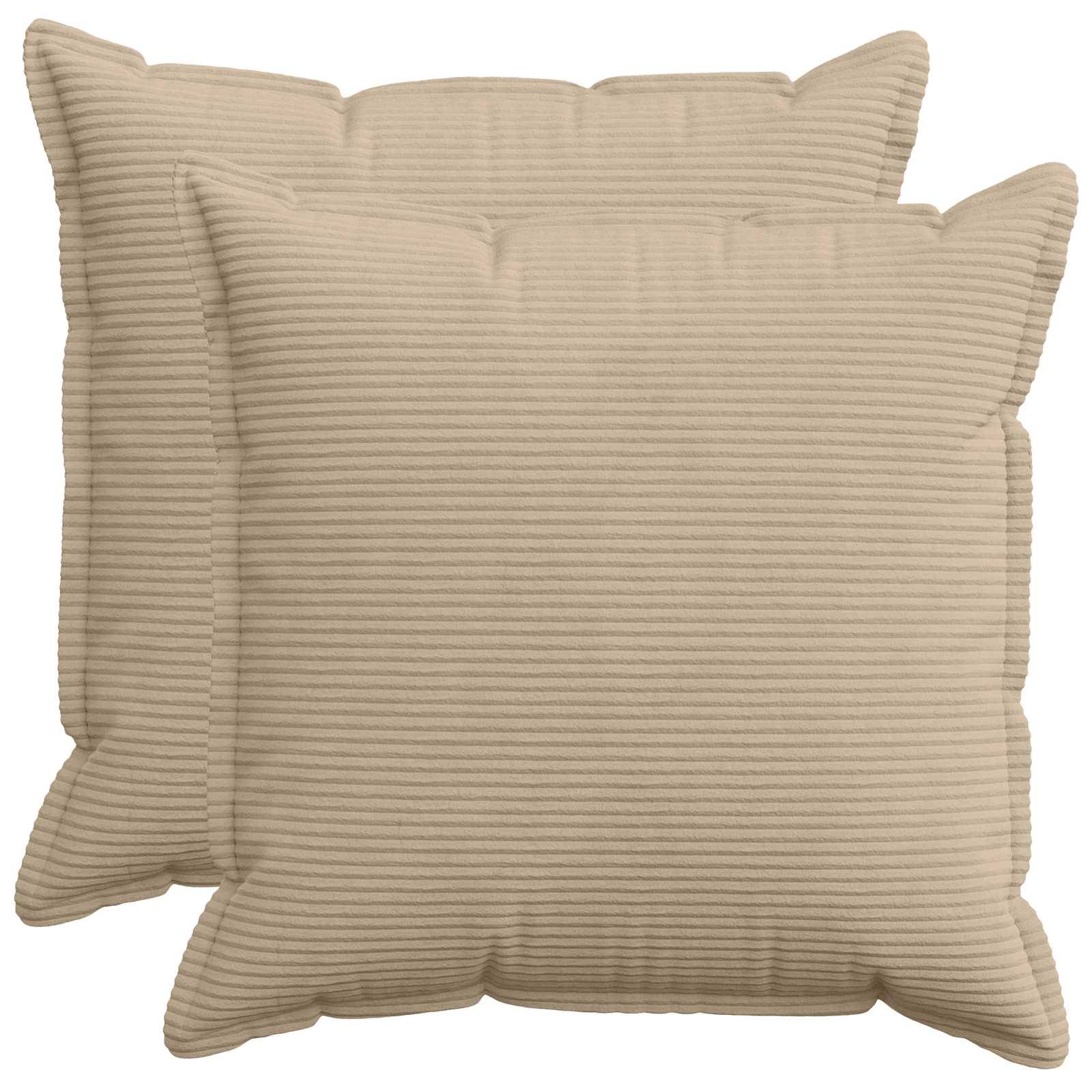 vidaXL Kuddöverdrag 2 st HOUTEN Taupe 60 x 60 cm manchester