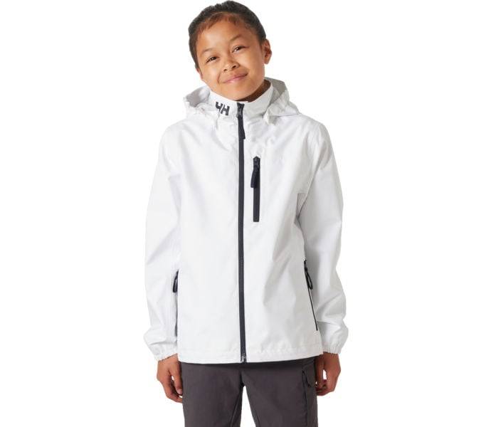 Crew Hooded JR skaljacka, 001 WHITE, Barn, 16