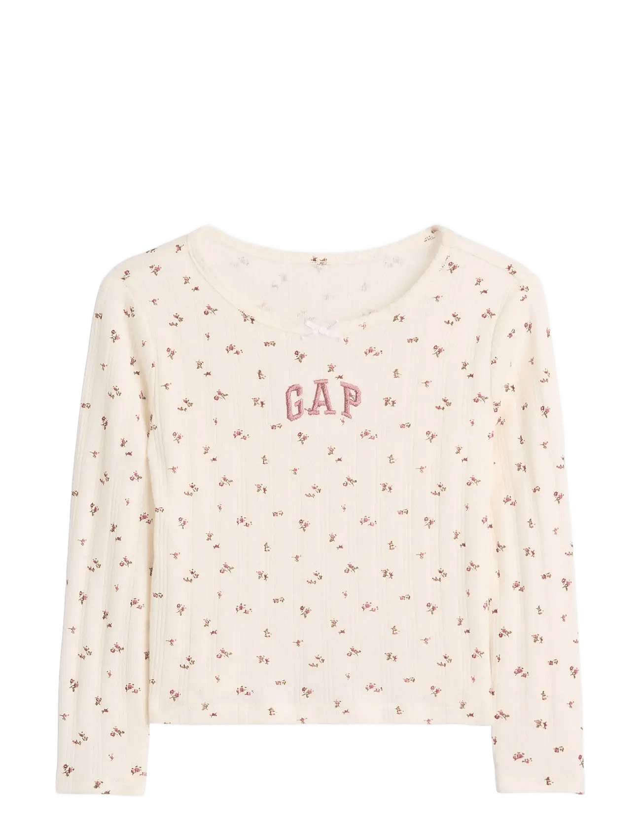 GAP Baby & Toddler Arch Logo Pointelle T-Shirt - Cream - 98