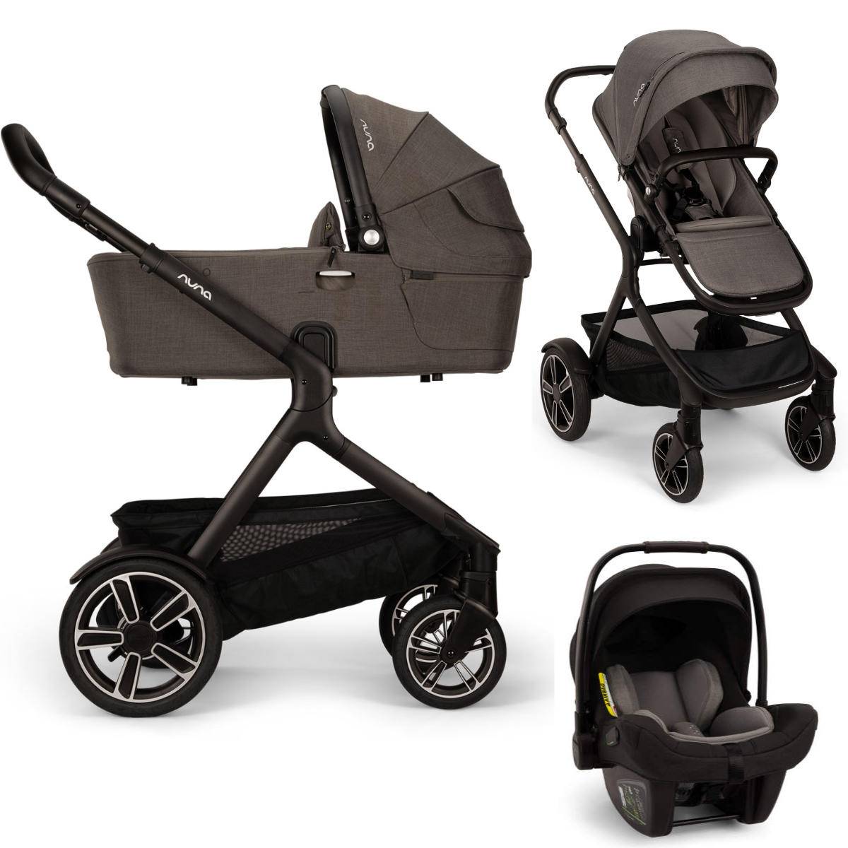 Nuna DEMI Next Stroller Set 3‑in‑1 incl. Nuna PIPA Next i‑Size Infant Car Seat - Thunder
