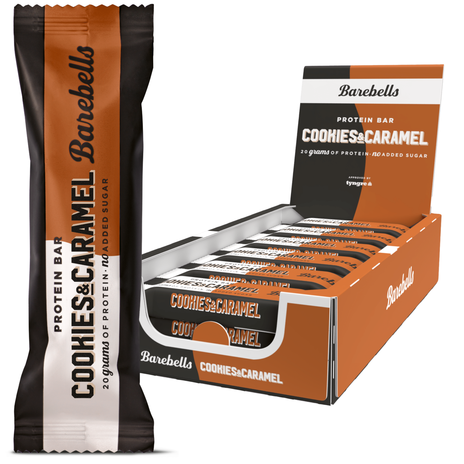 Barebells - Cookies & Caramel - 12x55g - Klar til levering - Prismatch