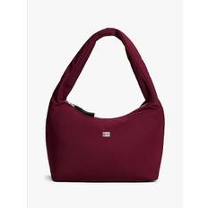 Logo Plaque Padded Hobo Bag - RED WINE - One Size