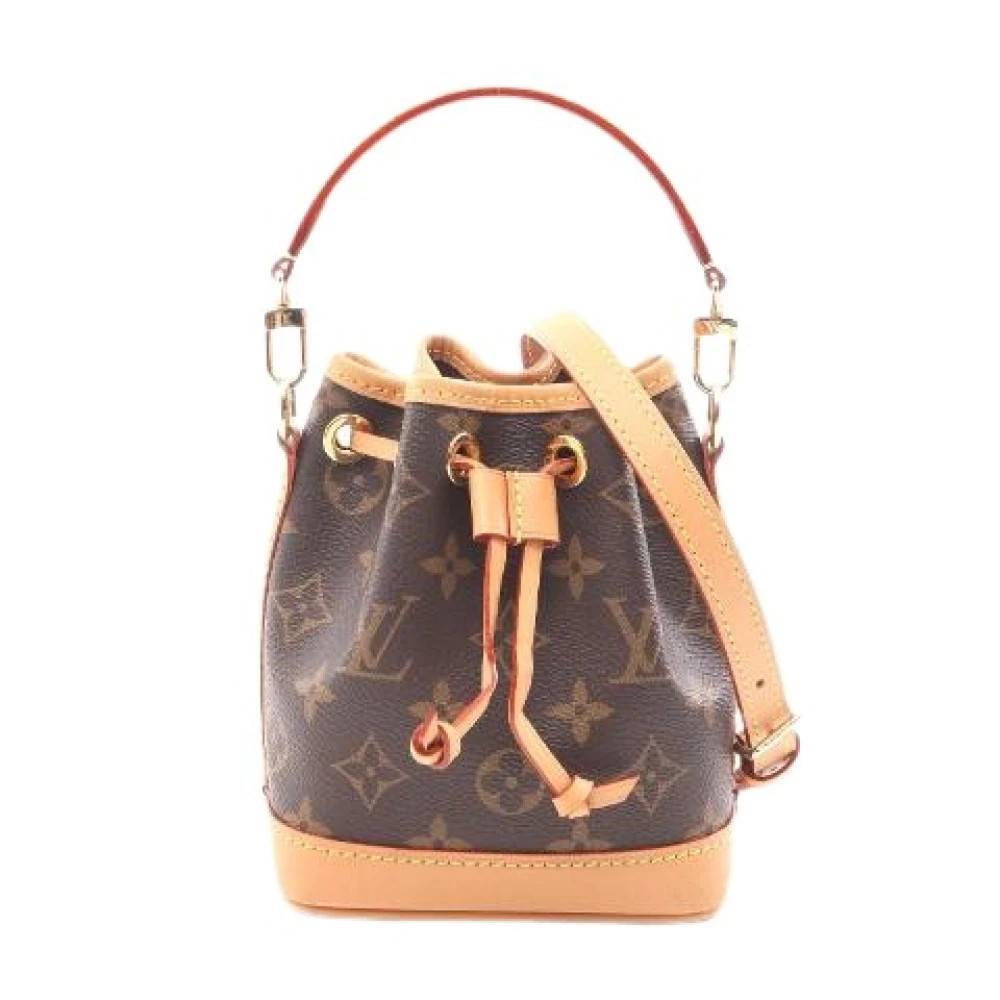 Louis Vuitton Vintage Pre-owned Nano Noe Monogram Håndtaske M81266 - Vintage - Dame - Brun - ONE SIZE - Uld