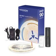 Noxion LED Strip Naga 5 Meter Komplet sæt - 24V - 120LEDs/m - 9.6W/m - 930-965 Justerbar Hvid | 8mm - IP20 - Bedste Farvegengivelse - SMD2835