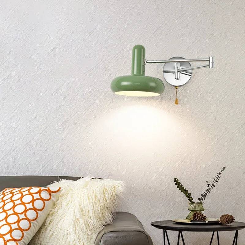 GlowSwing Lampa - Stilren LED Vägglampa för Hemmet - Grön / Varm Vit