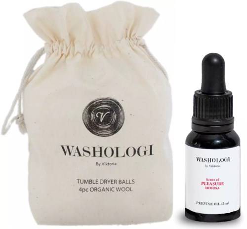Washologi Tumble Dryer Pleasure Bundle Tumble Dryer Balls 4pcs & Perfume Oil Scent of Pleasure 15 ml