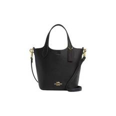 COACH Hanna 18 Magnetic Clasp Opening And Closing Crossbody Single-Shoulder Bucket Bag Handbag Small Size For Women Walnut Color CAF16 - Brown