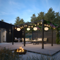 Pergola Cubic 3 Moduler med Tokyo Hegn PLUS