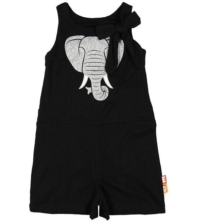 DYR-Cph Jumpsuit - Croco - Svart m. Elefant/Glitter - DYR-Cph - 3 år (98) - Jumpsuit