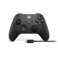 Microsoft Xbox Wireless Controller + USB-C Cable Svart Spelplatta Analog / Digital PC, Xbox One, Xbox One S, Xbox One X, Xbox Series S, Xbox Series X