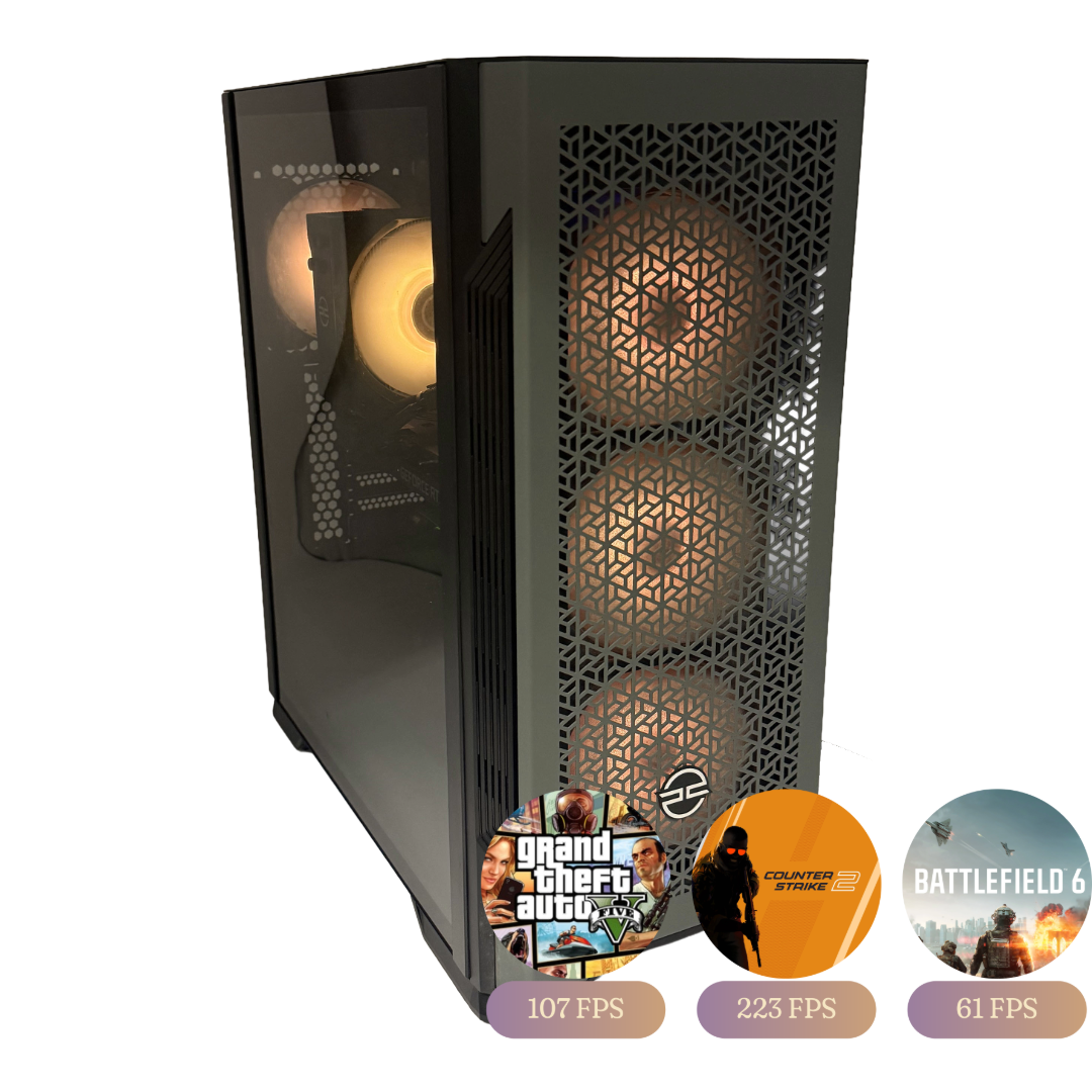 Gaming Desktop – RTX 3060 12GB / i5-12400F / 16GB DDR4 / 1TB NVMe - Svart