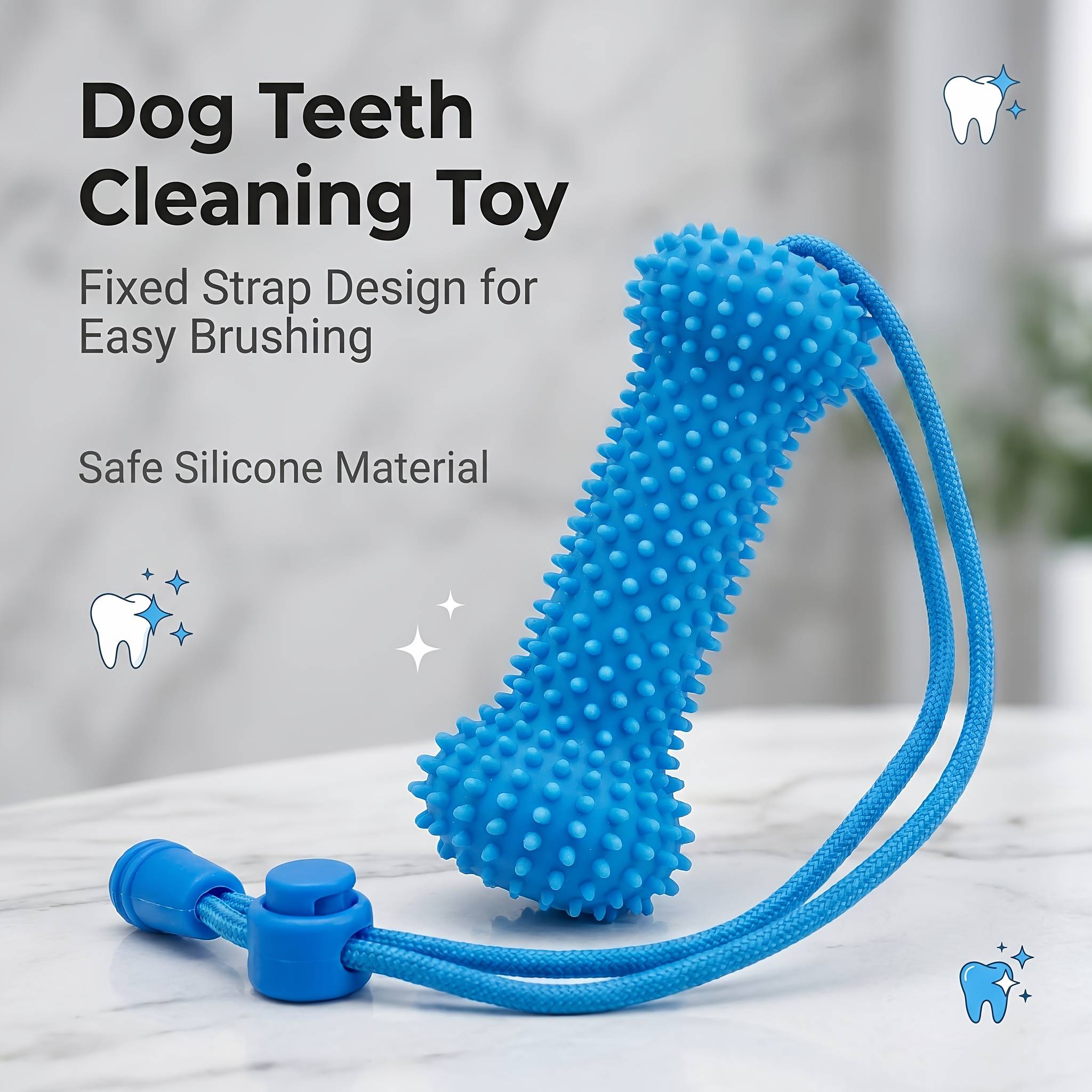 Pet And Chew Stick, Chew-resistant Dog Teeth Brush For Cleaning, Tied To Dog's Mouth To Help , Prevent Scratching, Dog Stick, Dental Cleaning And Brushing In One, Suitable For Small To Large Dogs