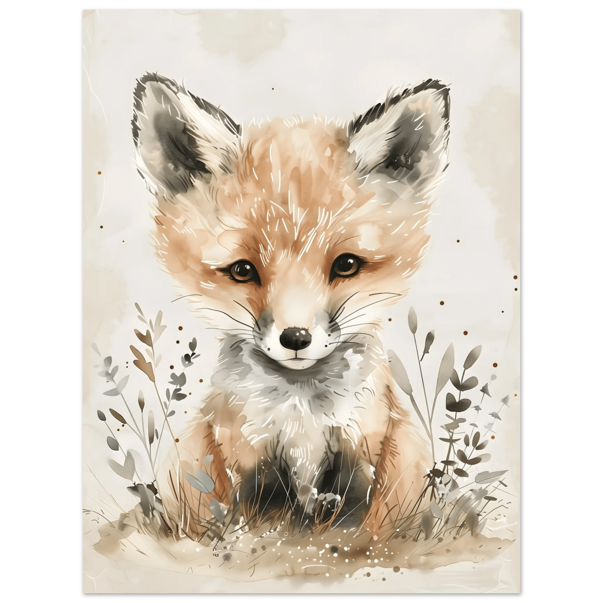 Rävposter-30x40 cm / 12x16″ / Utan ram / -
