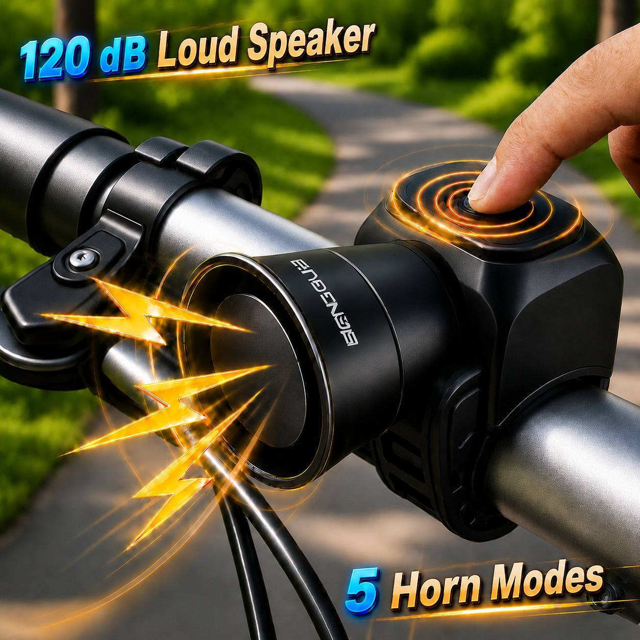 5 Modes Bicycle Horn Mountain Bike Mini Battery Waterproof Electronic Bike Bell Riding Equipment Children's Scooter Accessories