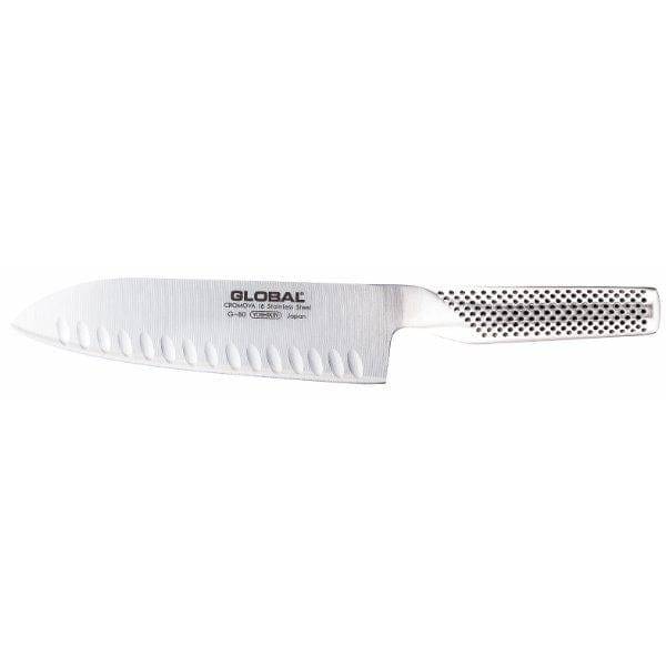 GLOBAL - Santokukniv olivslipad 18 cm