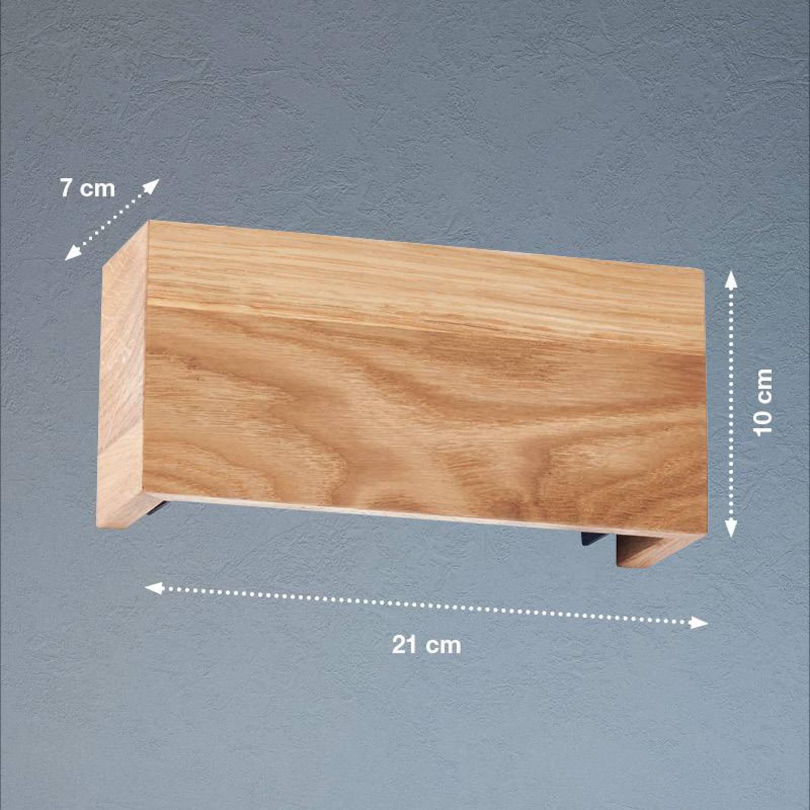 FISCHER & HONSEL Vägglampa Shine-Wood, Ljust trä, Vardagsrum / matsal, Trä, Vägglampa, vägglampa inomhus