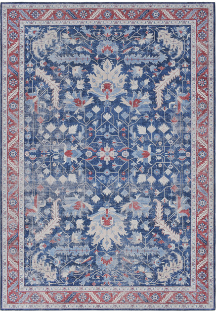 Gulvtæppe Loomery Fenix 160x230 cm flerfarvet vintage arabeskmønster.