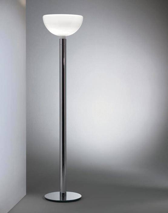 AM2C gulvlampe, krom/hvid