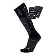 Termisk PowerSocks Set Heat Uni + S-pack 1200 Uppvärmda Strumpor + Batterispack, Svart, 42–44 (L)