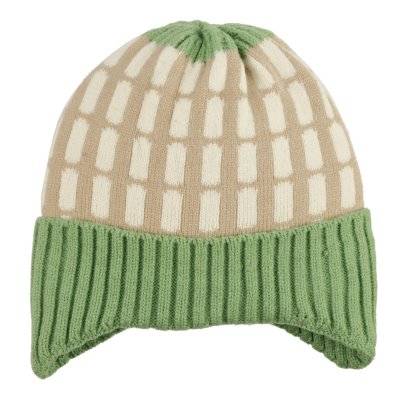 Mössa Barn - Gårda Lönneberga Beanie (beige/grön) (Storlek: 47-52 cm)